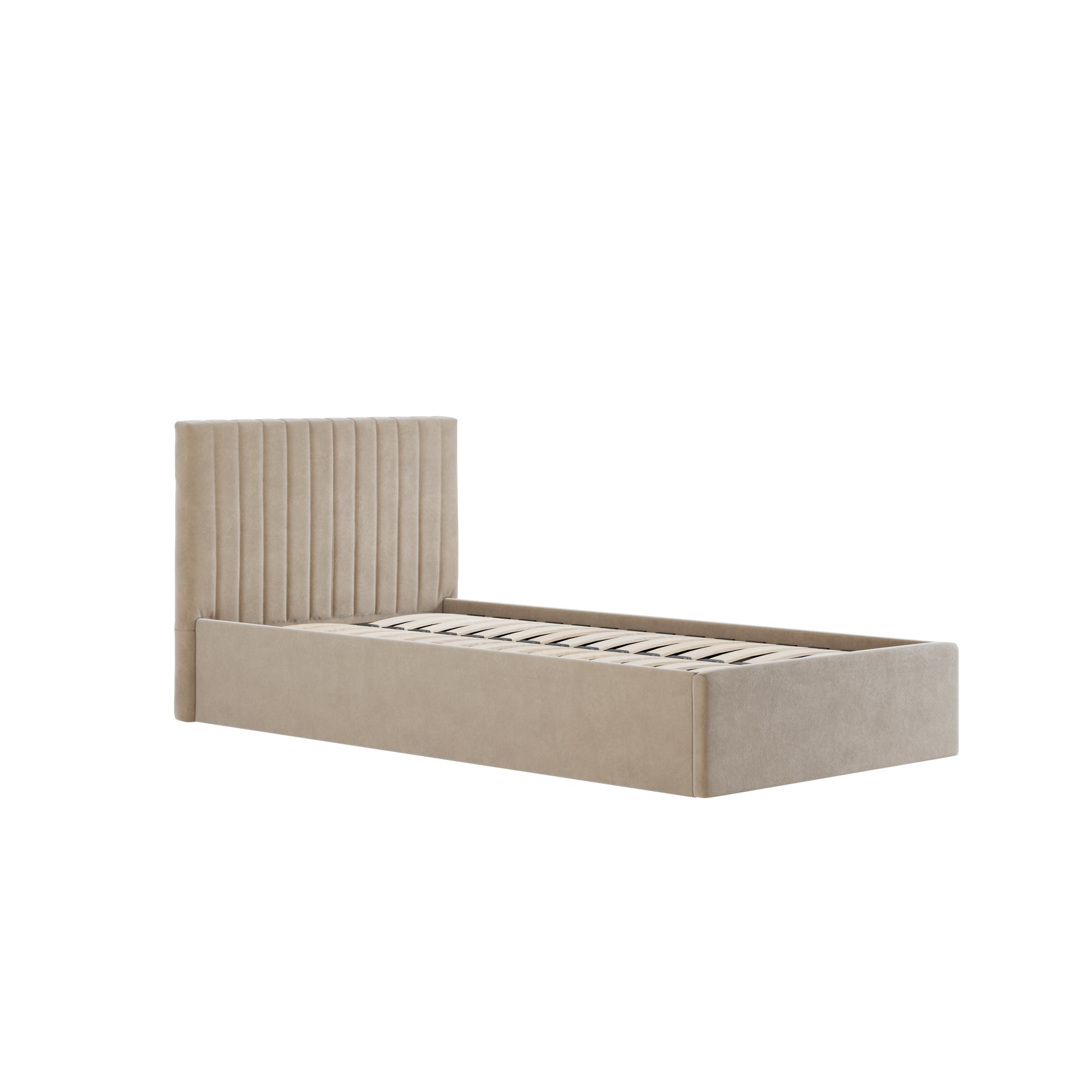 Vienna Beige Ottoman Single Bed