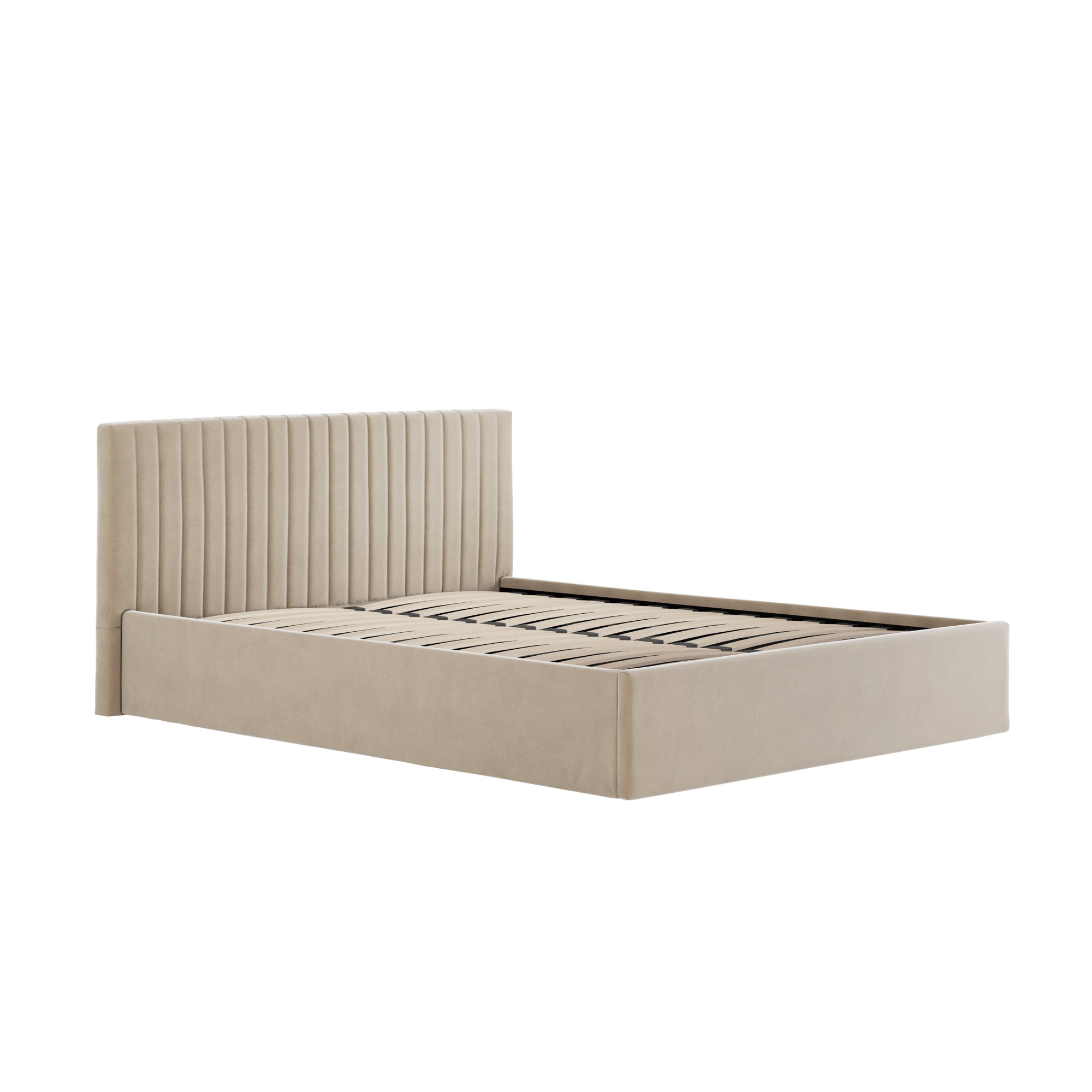 Vienna Beige Ottoman Double Bed