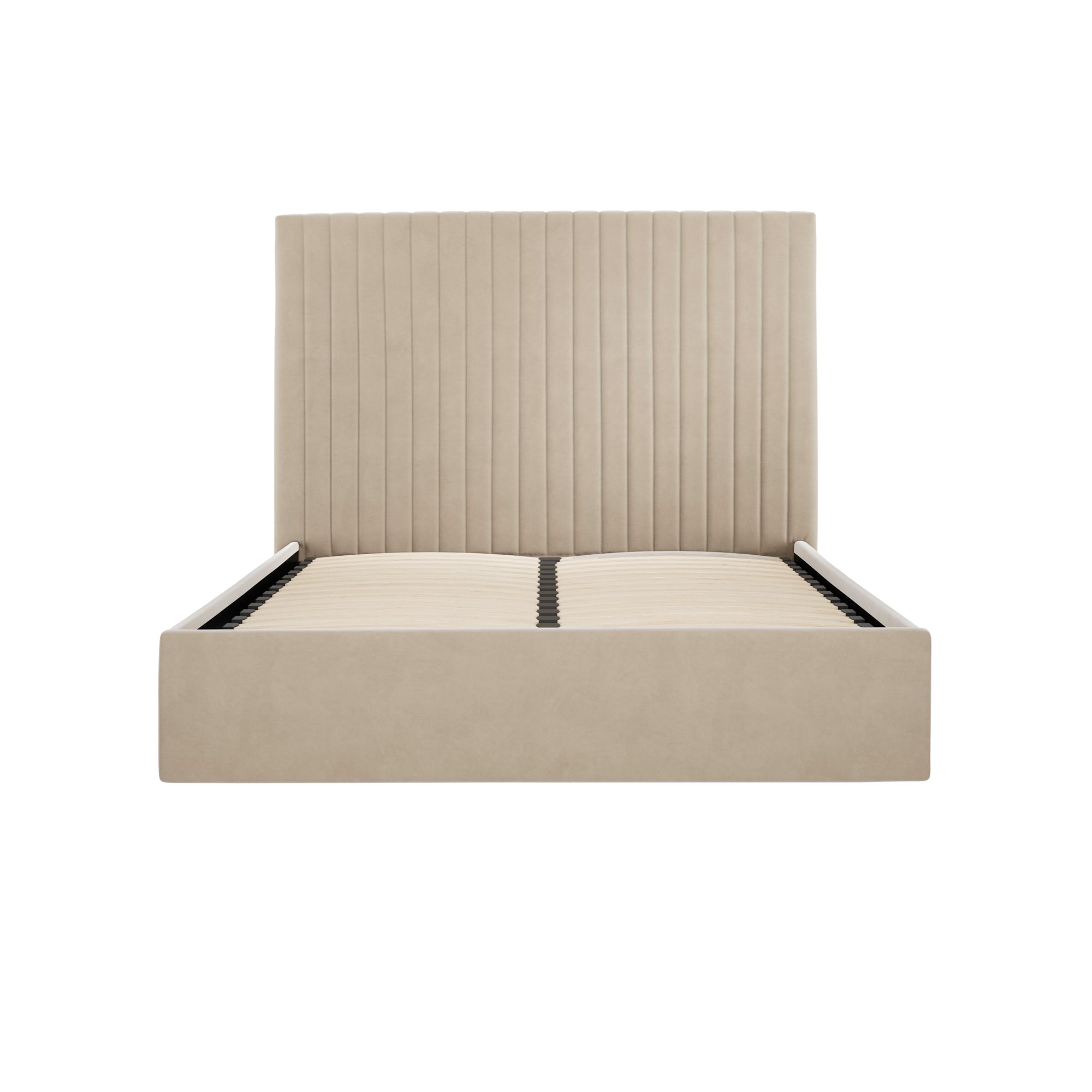 Vienna Beige Tall Ottoman King Size Bed