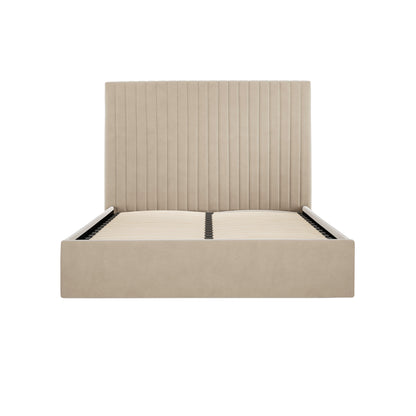 Vienna Beige Tall Ottoman King Size Bed