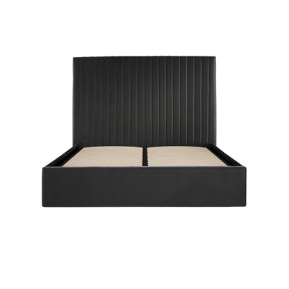 Vienna Black Tall Ottoman Double Bed