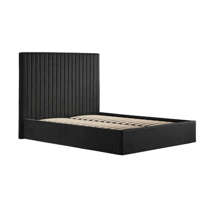 Vienna Black Tall Ottoman King Size Bed