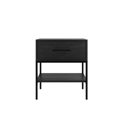 Islington Matte Black Bedside Cabinet