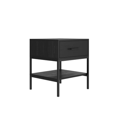 Islington Matte Black Bedside Cabinet
