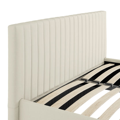 Vienna Milk Ottoman Double Bed