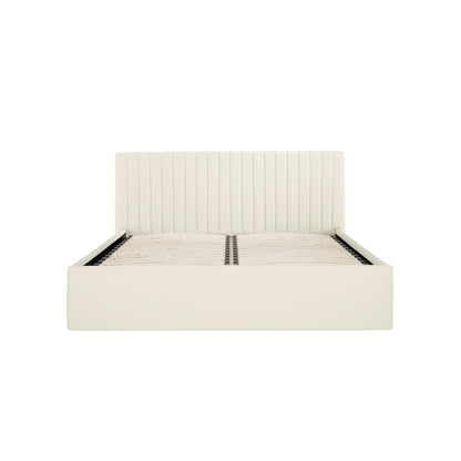 Vienna Milk Ottoman Double Bed