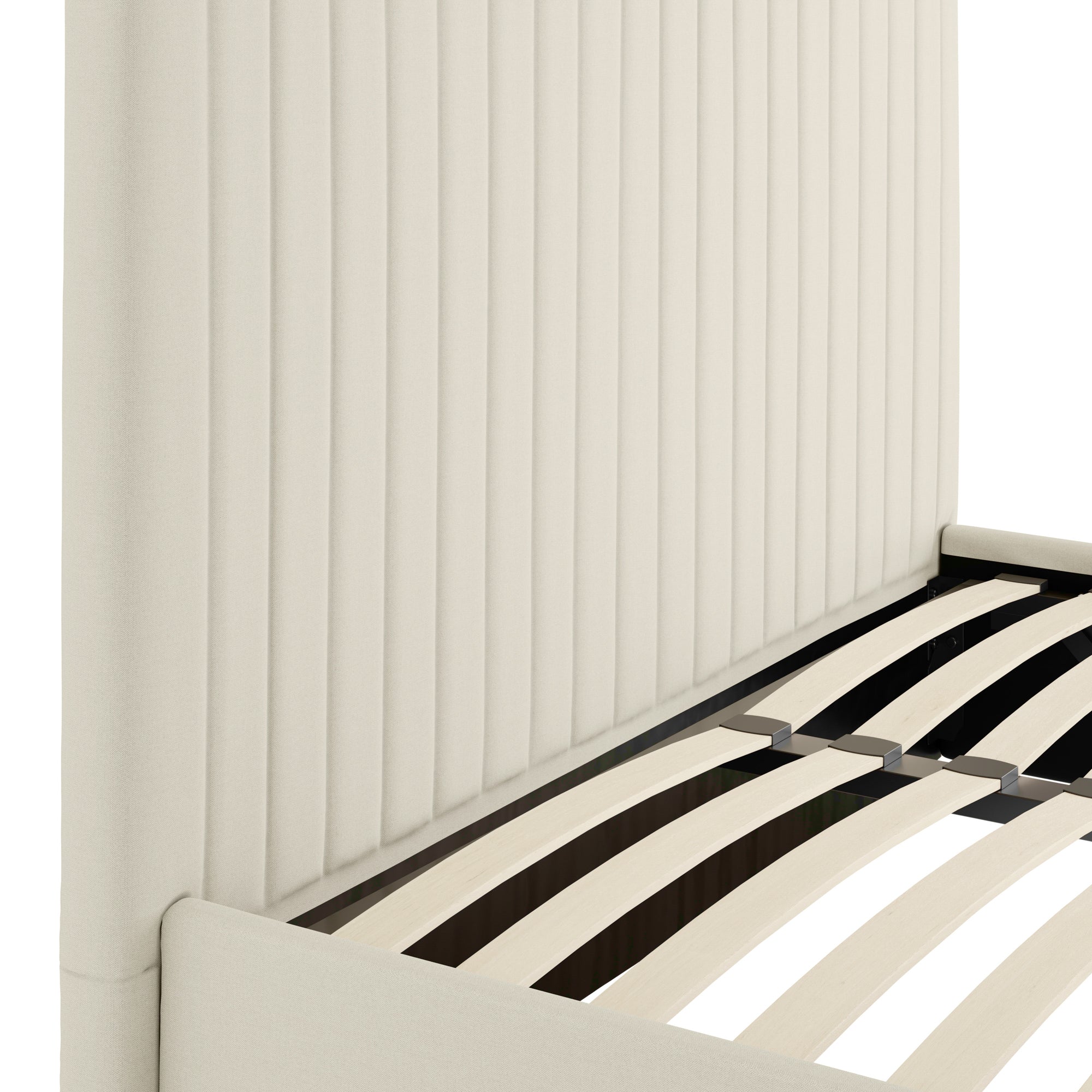 Vienna Milk Tall Ottoman Double Bed