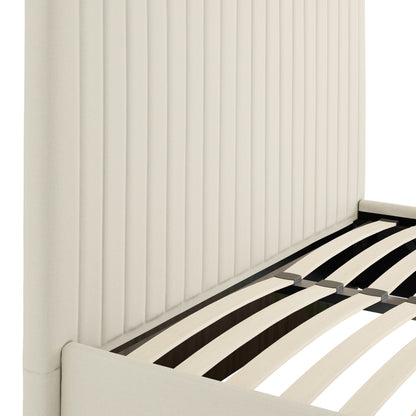 Vienna Milk Tall Ottoman Double Bed