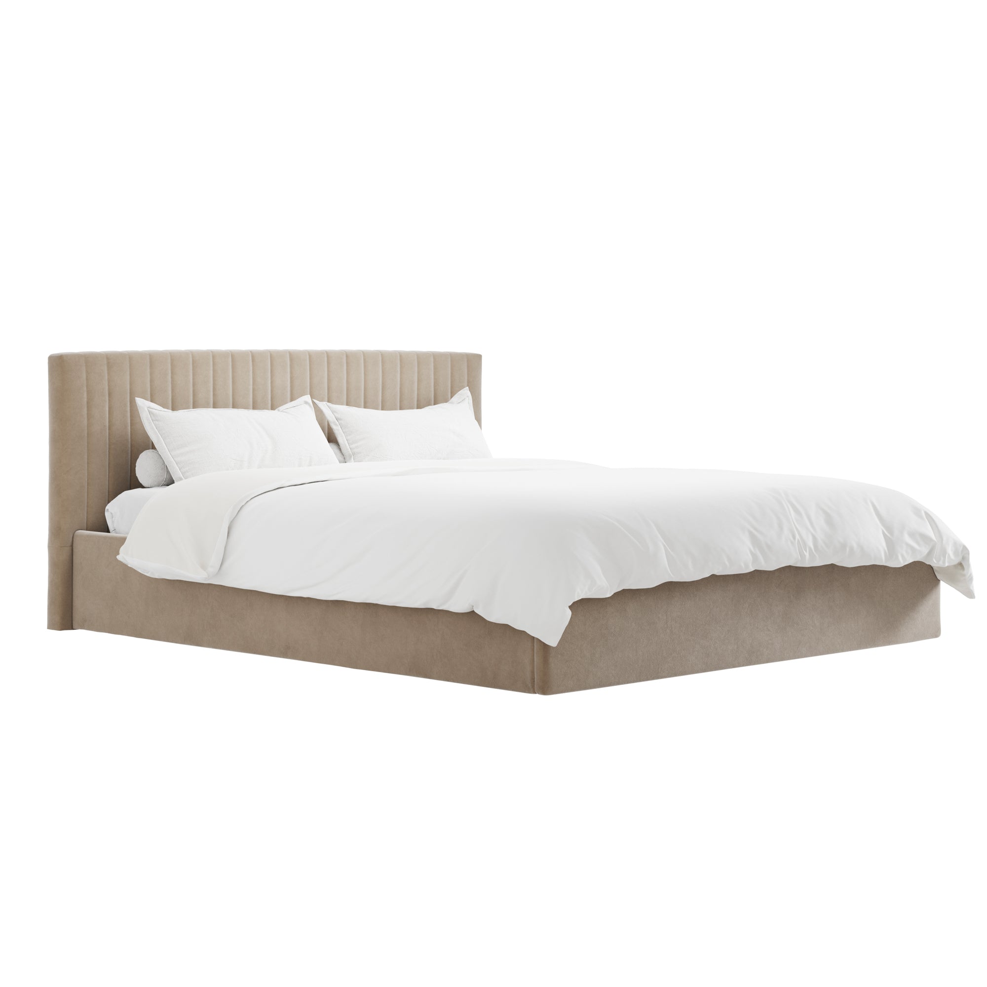 Vienna Beige Ottoman Super King Size Bed