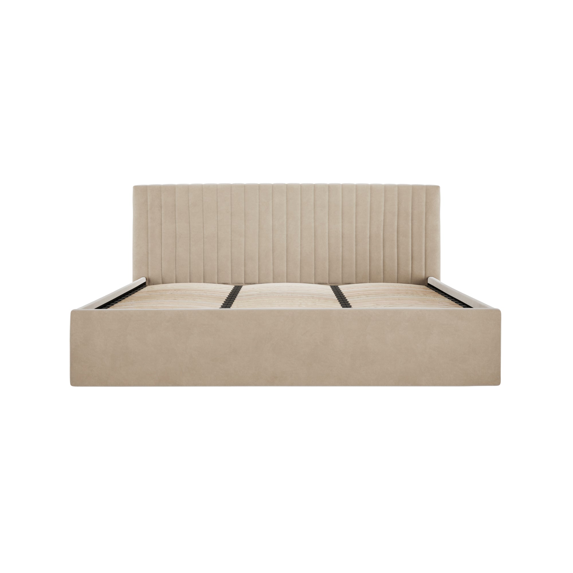 Vienna Beige Ottoman Super King Size Bed