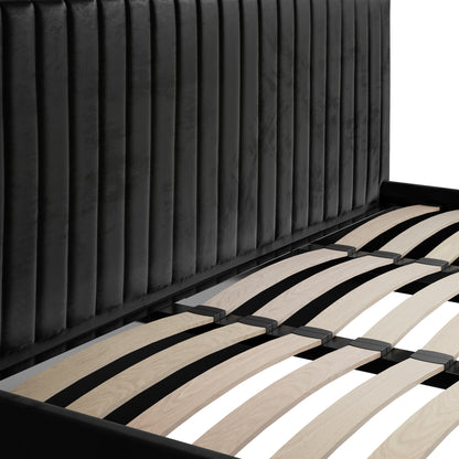 Vienna Black Ottoman Super King Size Bed