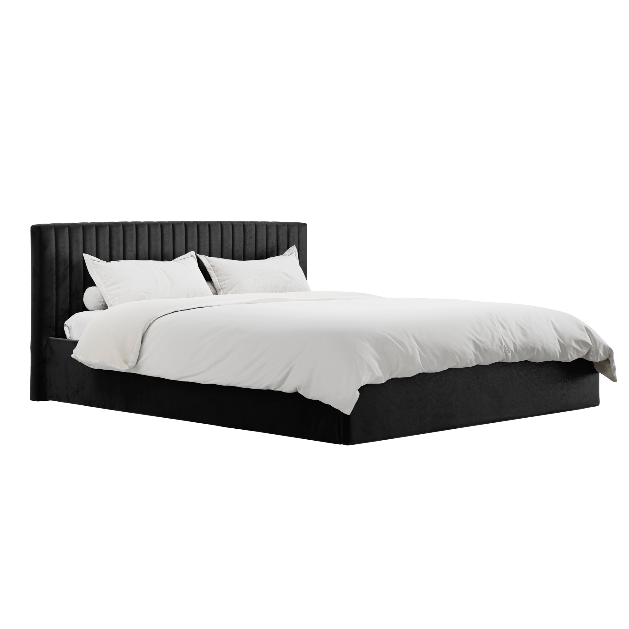 Vienna Black Ottoman Super King Size Bed
