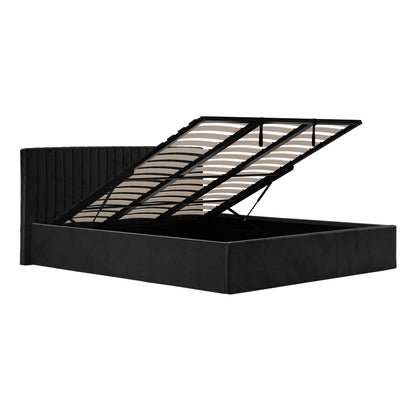 Vienna Black Ottoman Super King Size Bed