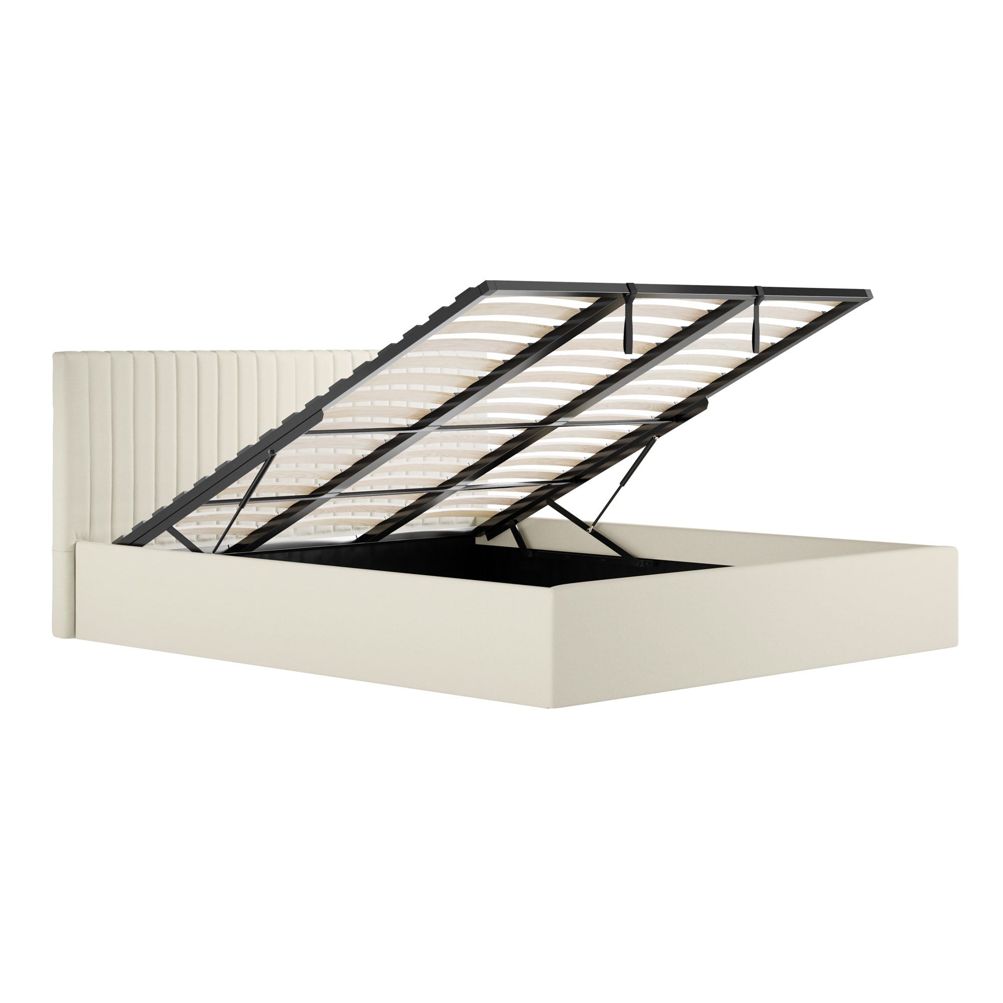 Vienna Milk Ottoman Super King Size Bed