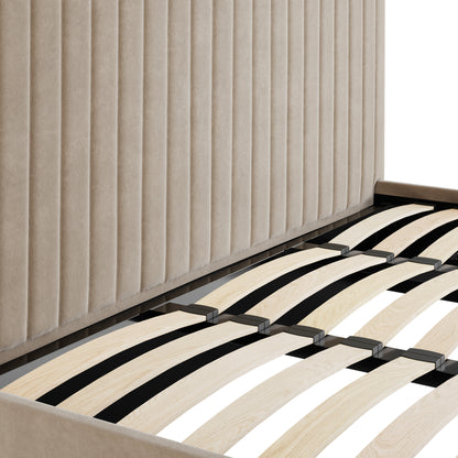 Vienna Beige Tall Ottoman Super King Size Bed