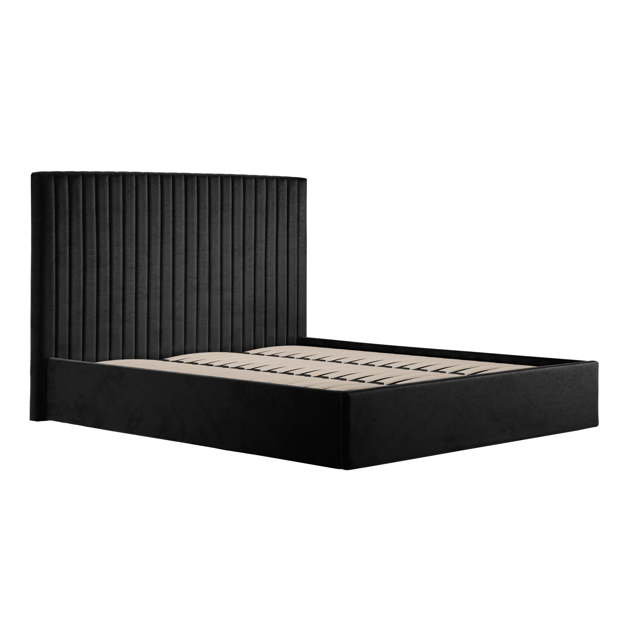 Vienna Black Tall Ottoman Double Bed