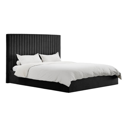 Vienna Black Tall Ottoman Double Bed