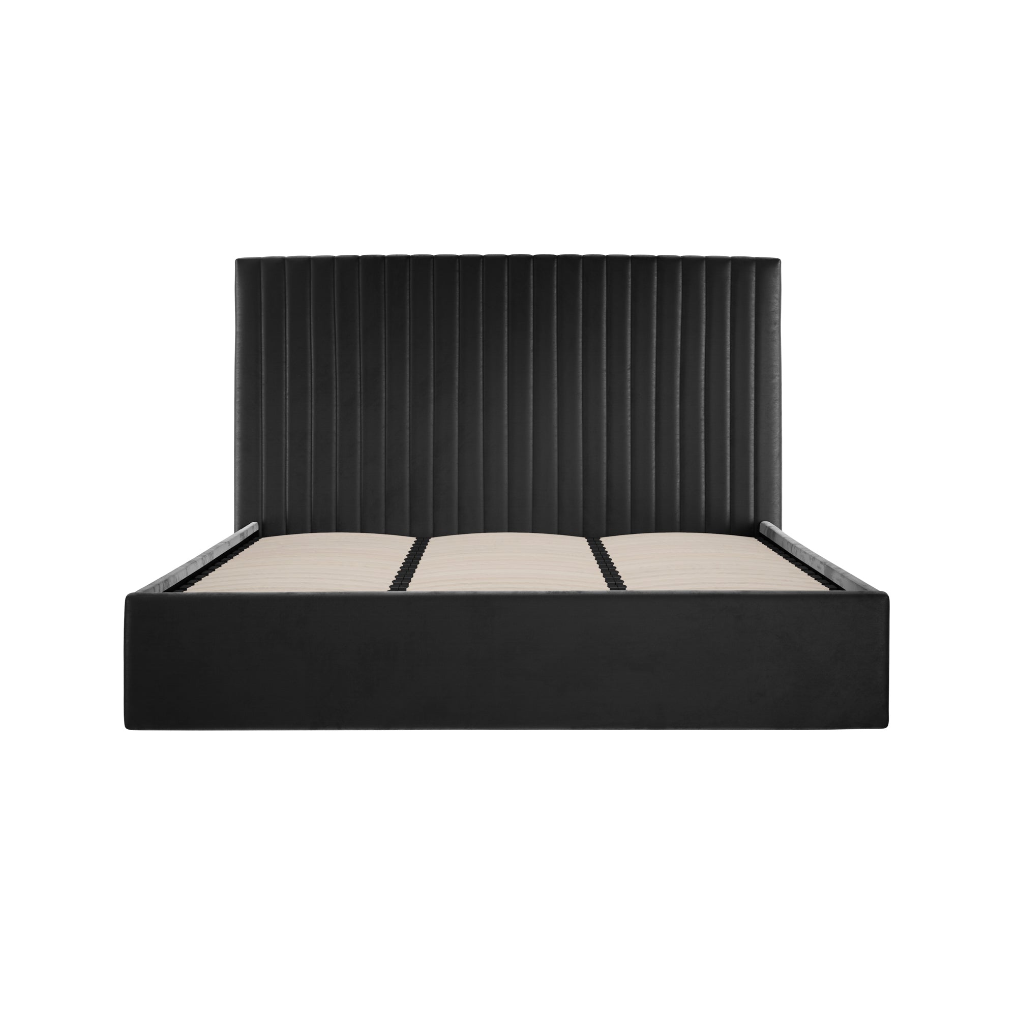 Vienna Black Tall Ottoman Super King Size Bed