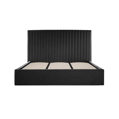 Vienna Black Tall Ottoman Super King Size Bed