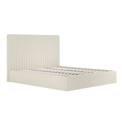 Vienna Milk Tall Ottoman Super King Size Bed