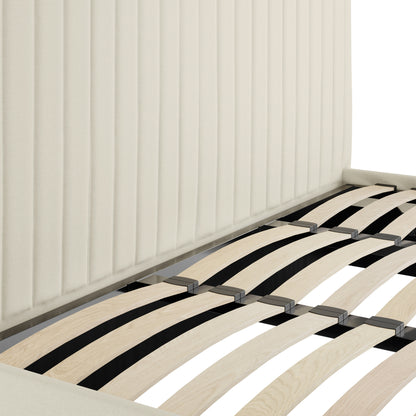 Vienna Milk Tall Ottoman Super King Size Bed