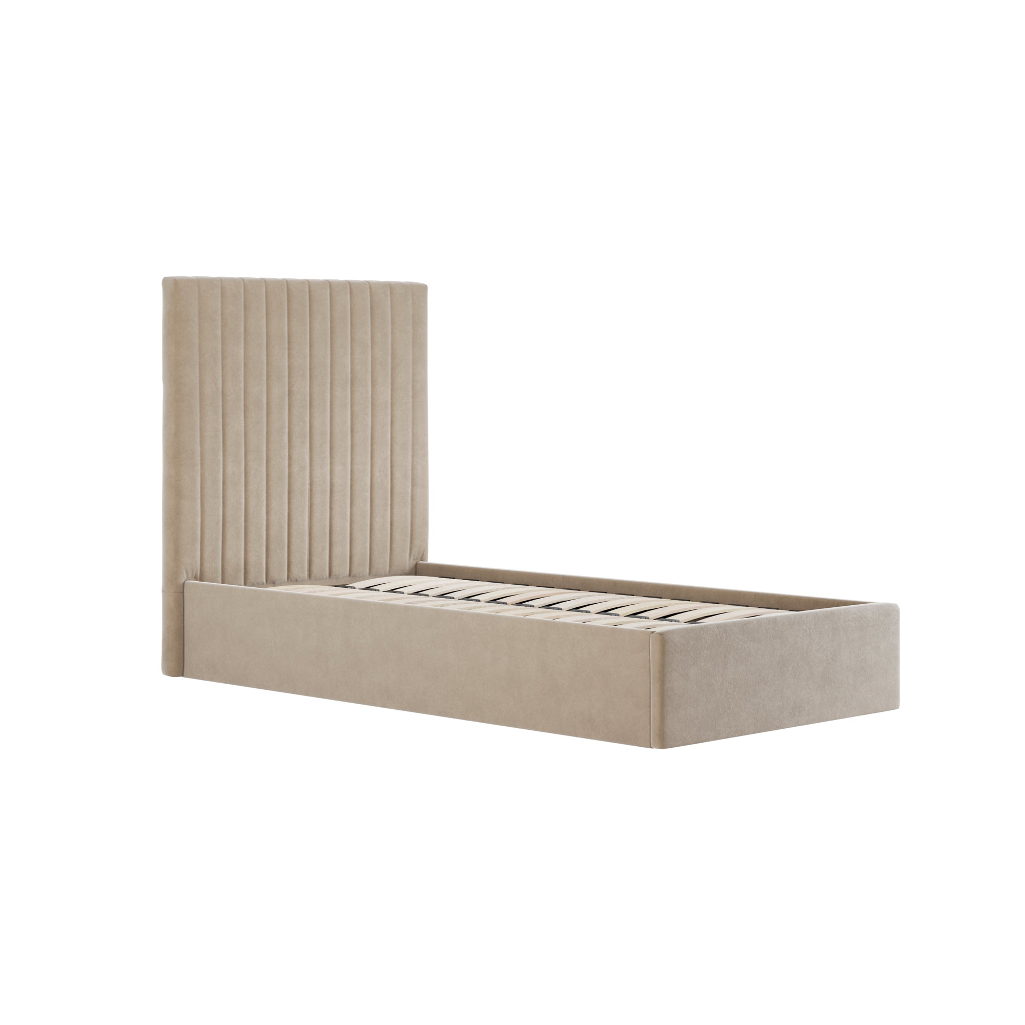 Vienna Beige Tall Ottoman Single Bed