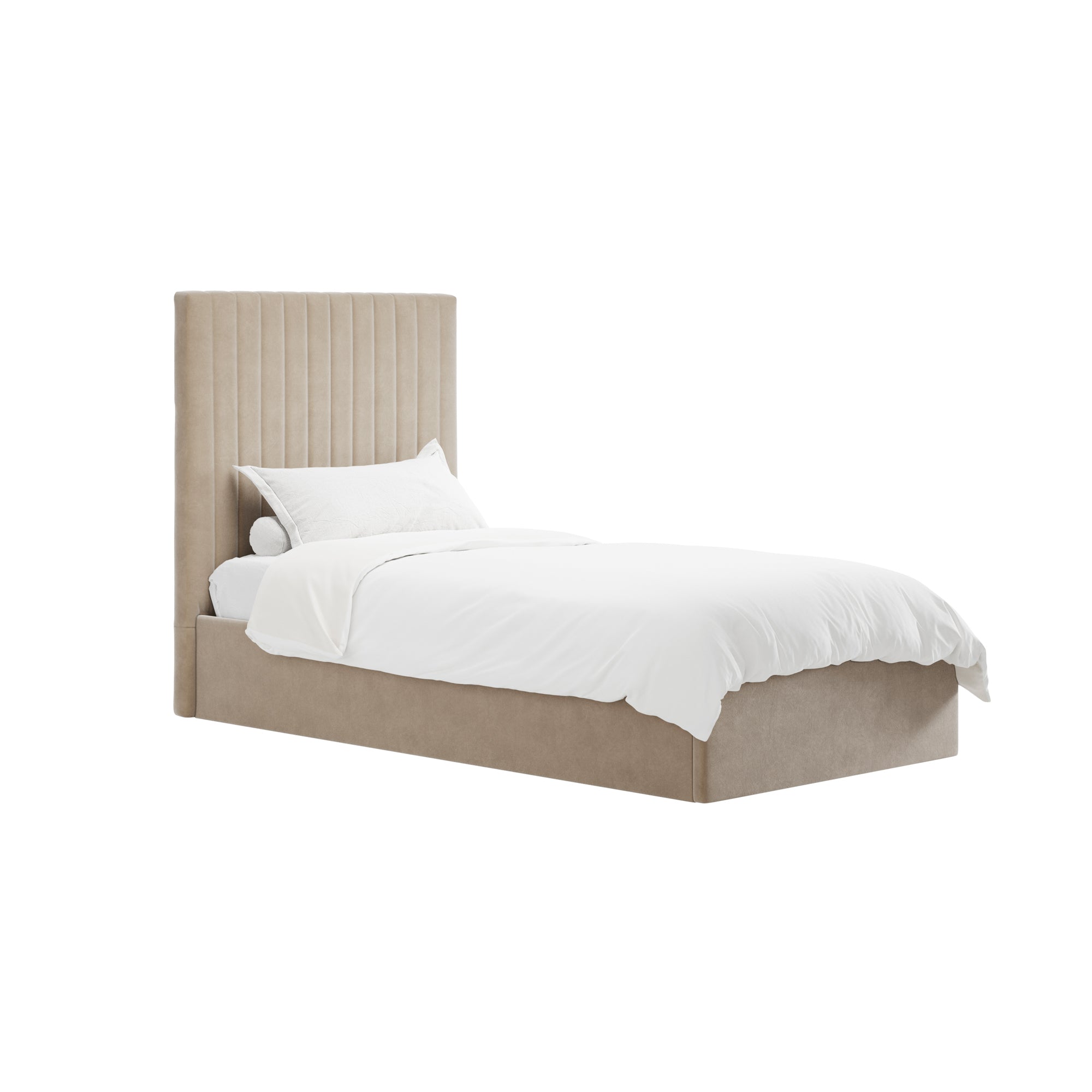 Vienna Beige Tall Ottoman Single Bed