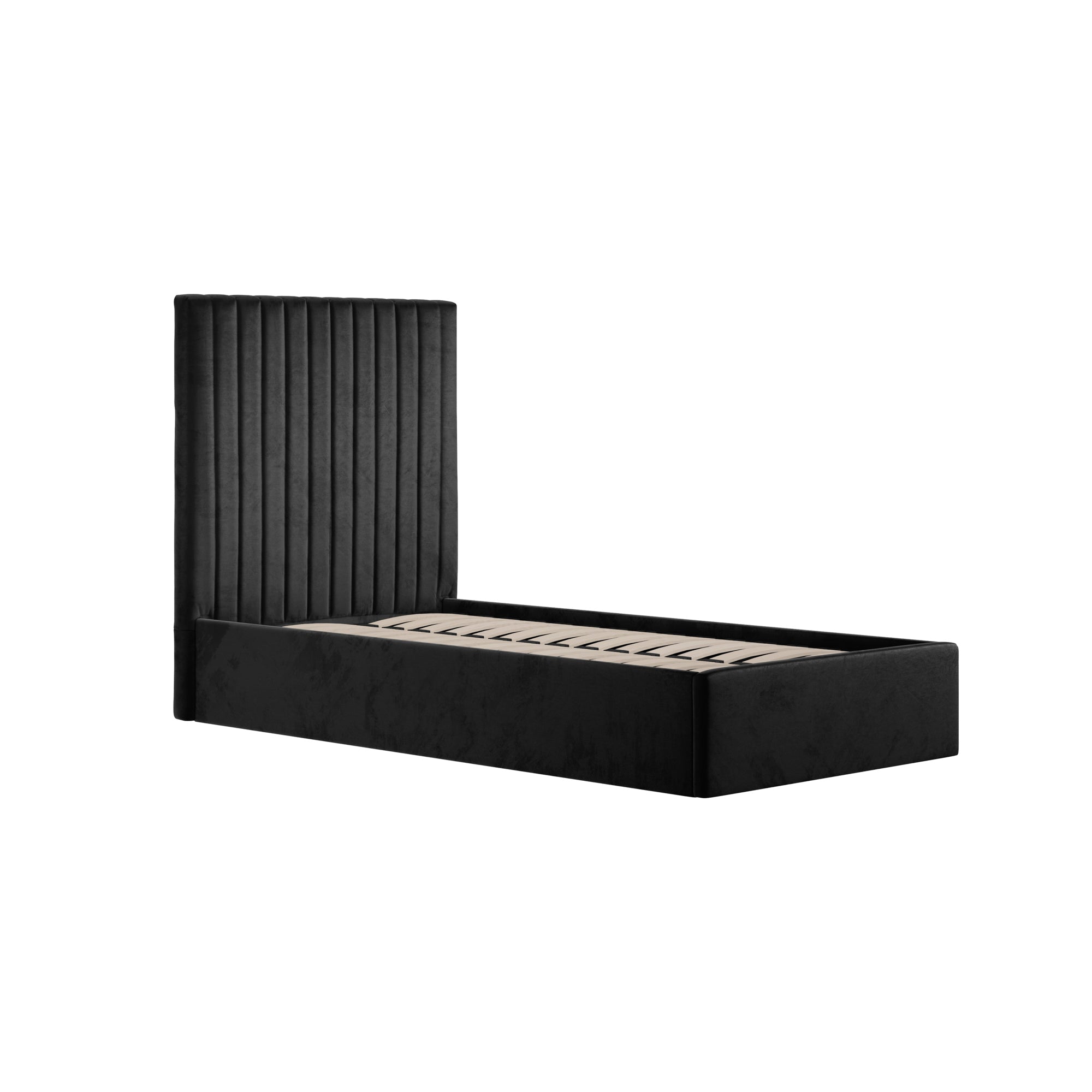 Vienna Black Tall Ottoman Single Bed
