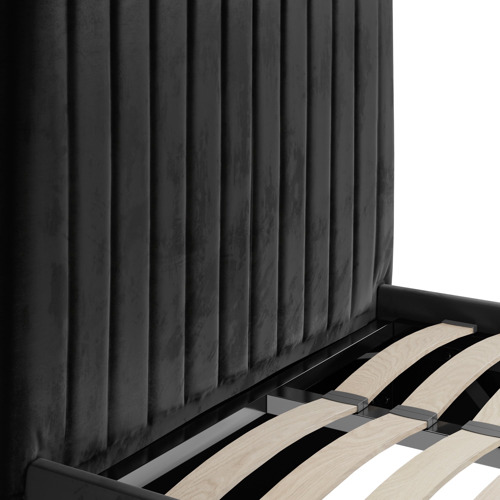 Vienna Black Tall Ottoman Single Bed