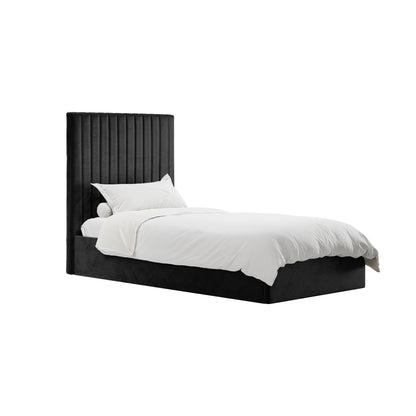 Vienna Black Tall Ottoman Single Bed