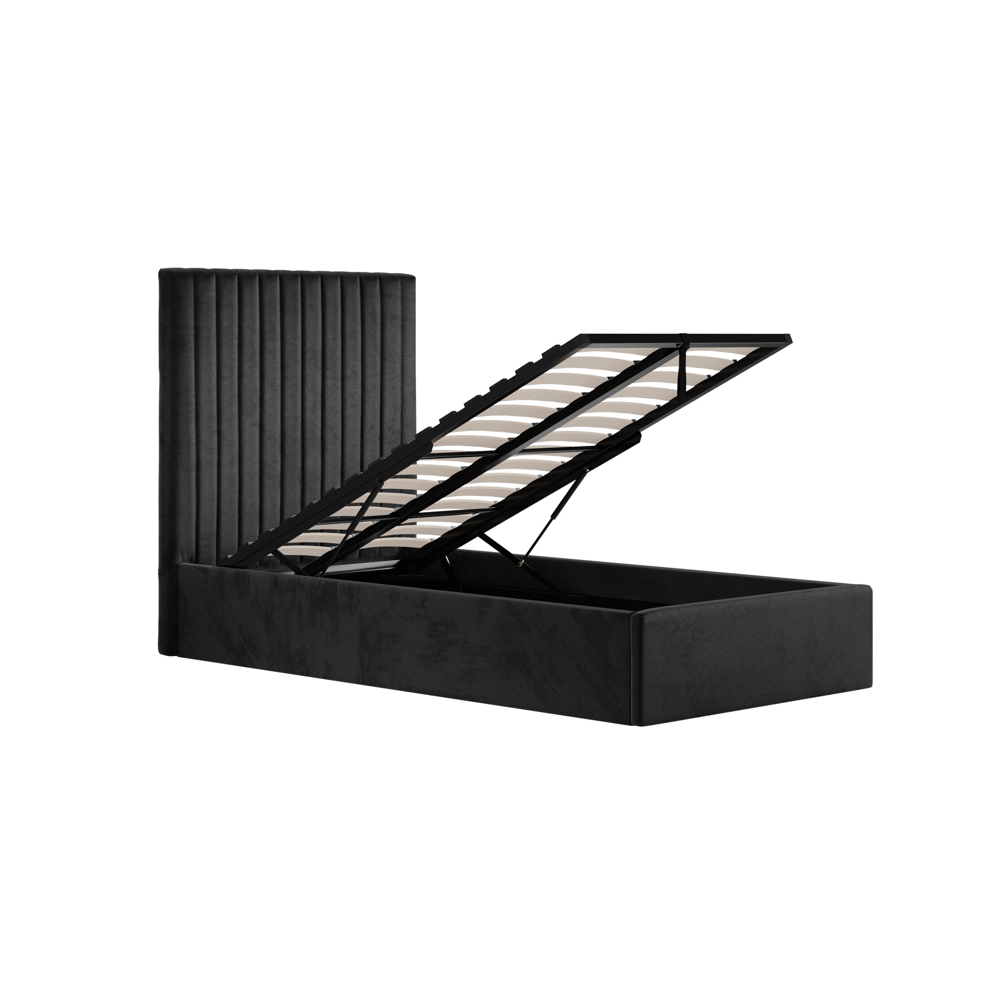 Vienna Black Tall Ottoman Single Bed