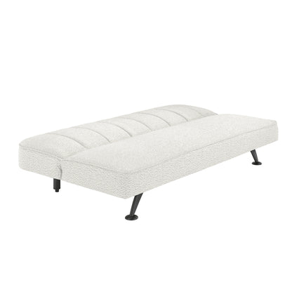 Arden Sofa Bed Ivory Boucle / Matte Black