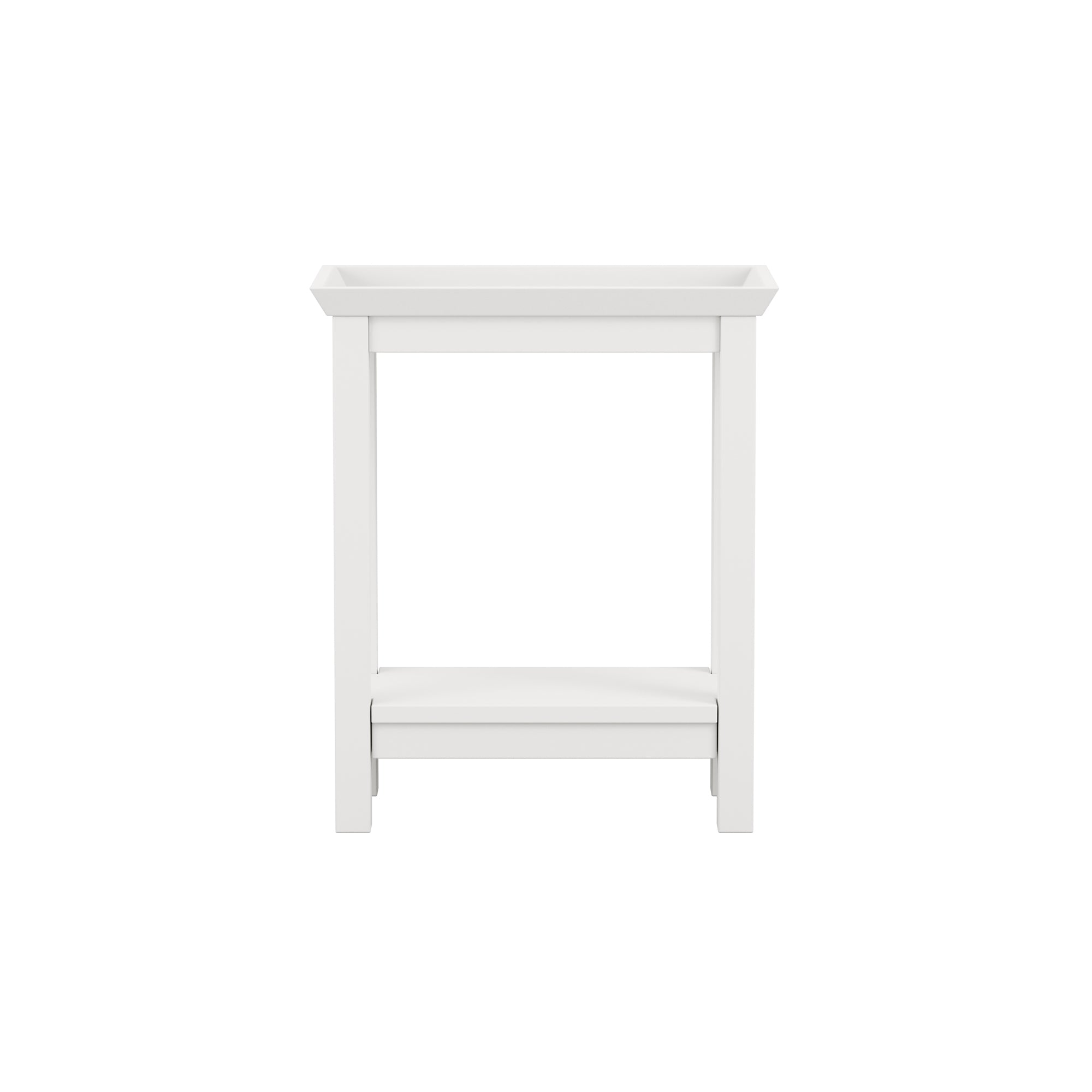 White modern side table console