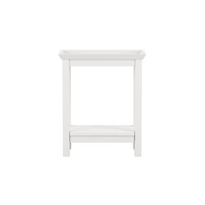 White modern side table console