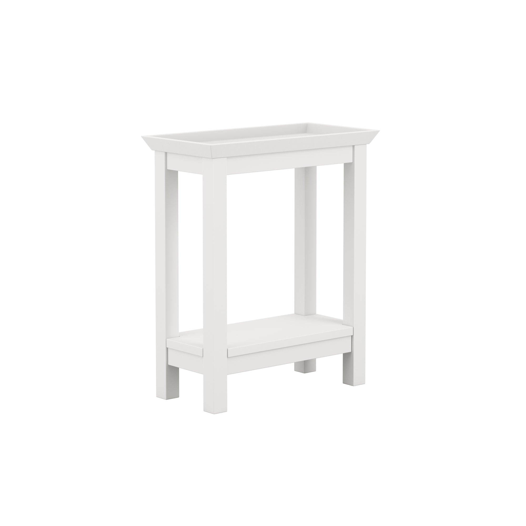 White modern side table console