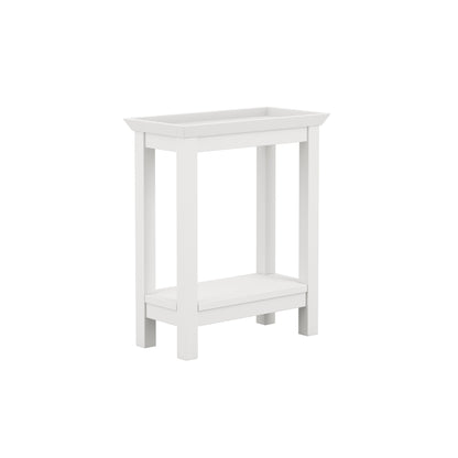White modern side table console