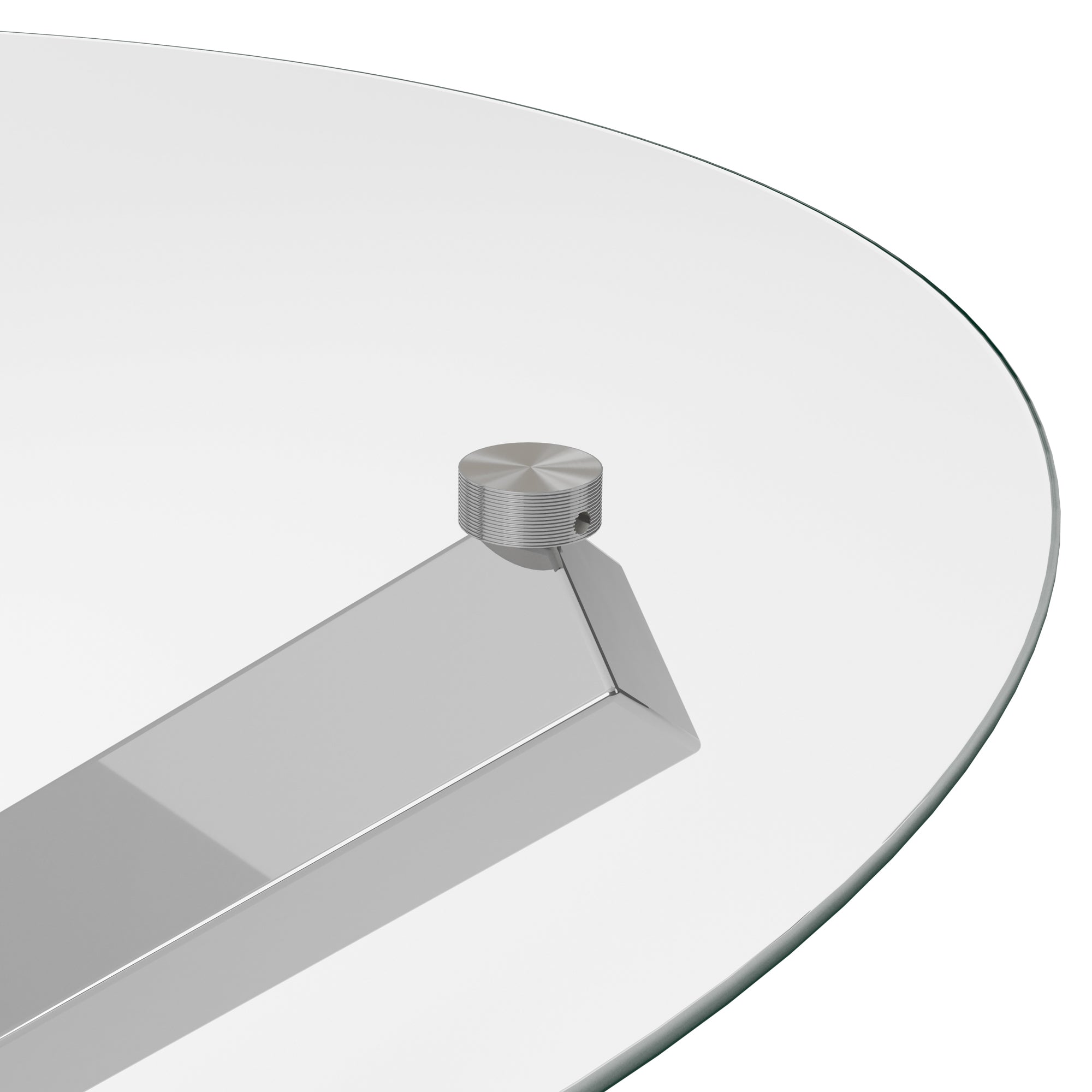 Costes Clear / Silver Dining Table