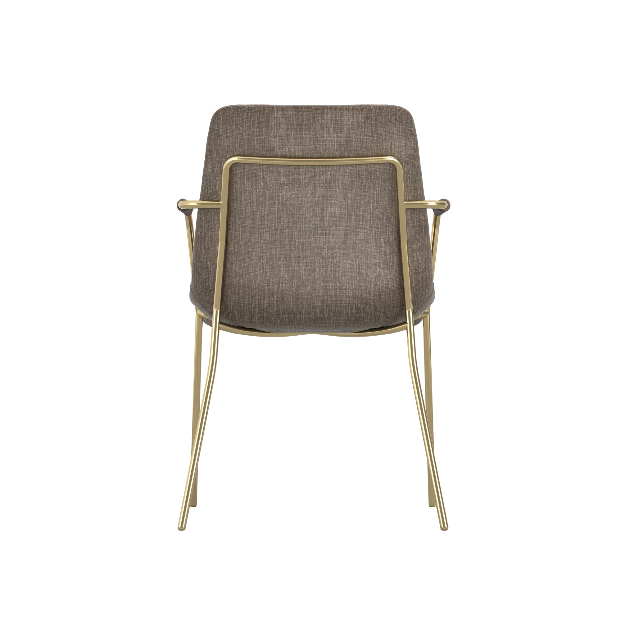 Monte Taupe / Gold / Arms Dining Chair
