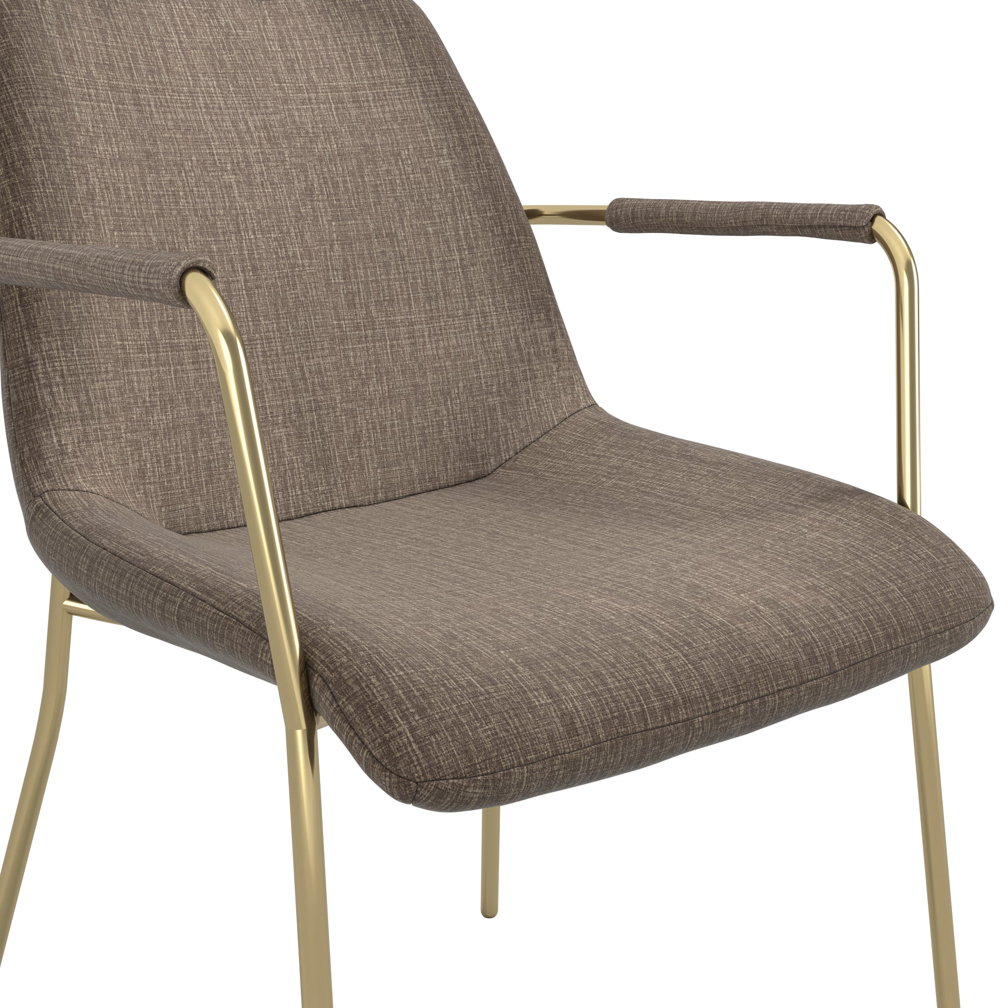Monte Taupe / Gold / Arms Dining Chair