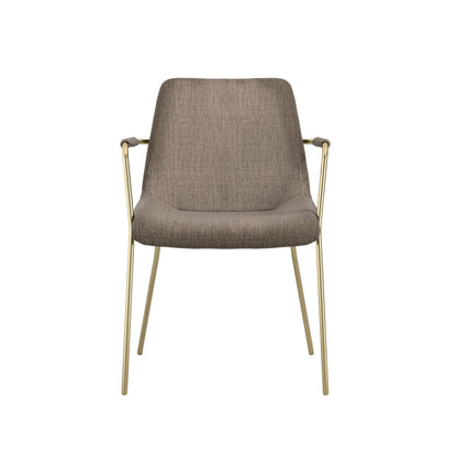 Monte Taupe / Gold / Arms Dining Chair