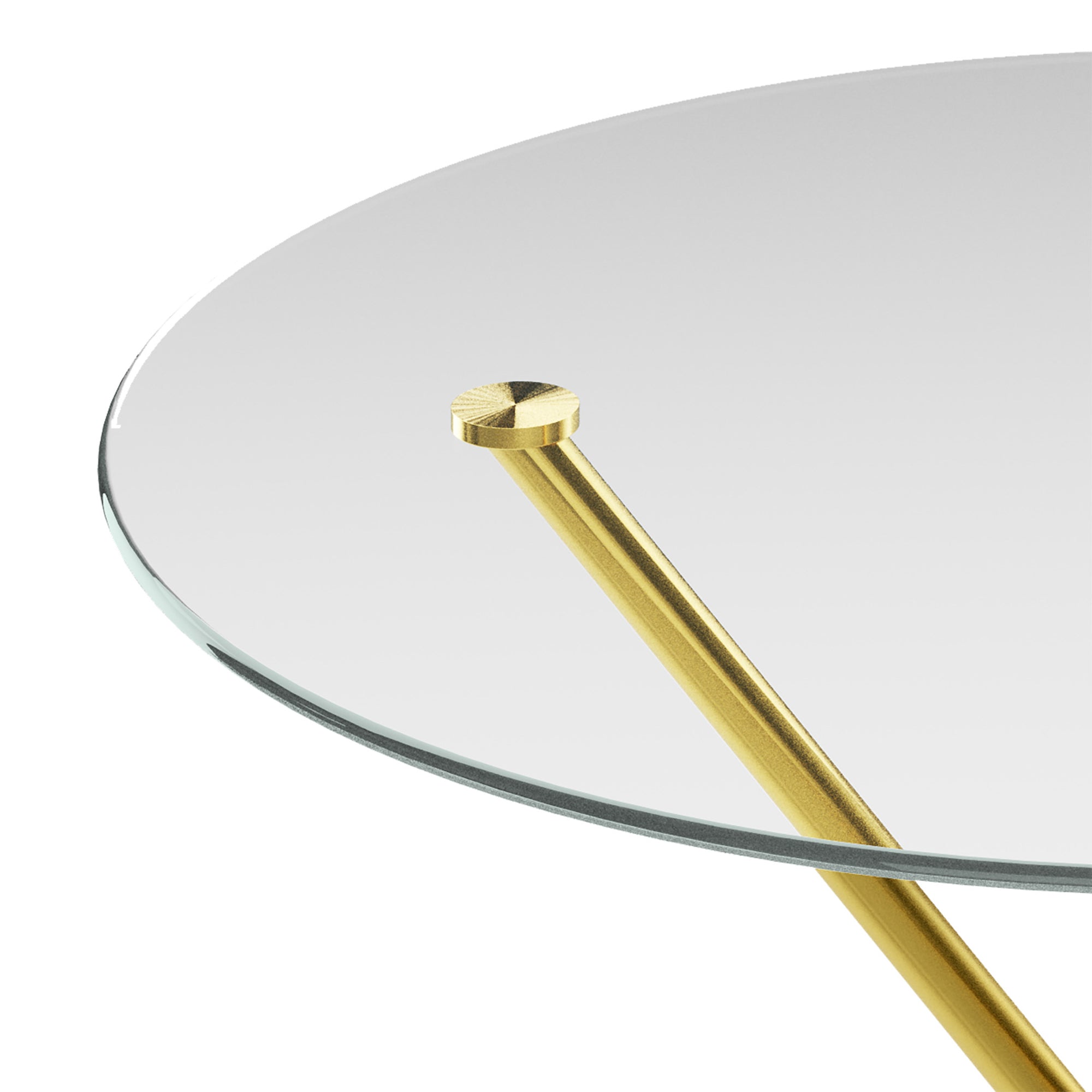 Mason Clear Top / Gold Legs Dining Table