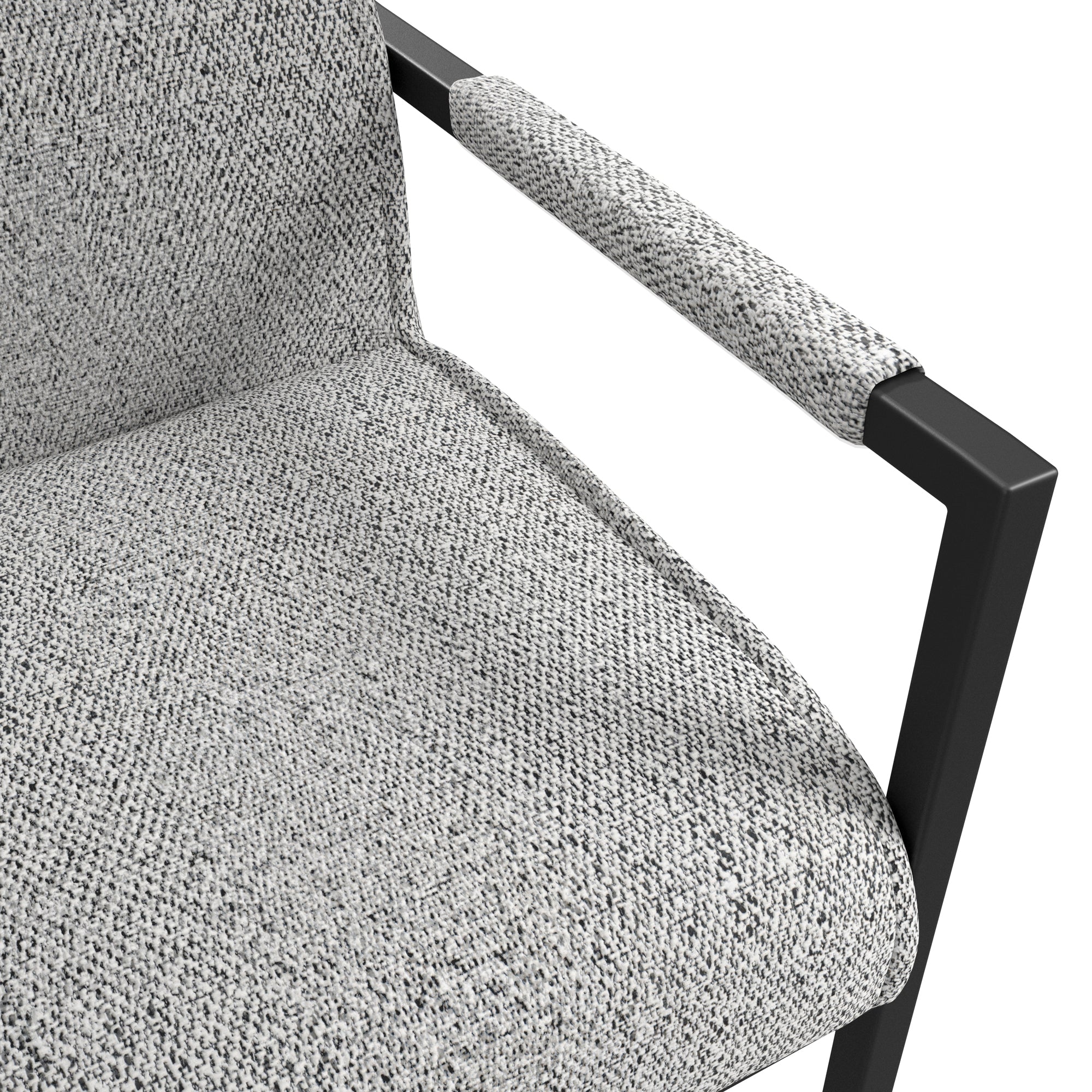 Putney Smoked Pearl / Black / Arms Dining Chair