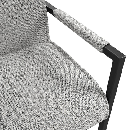 Putney Smoked Pearl / Black / Arms Dining Chair
