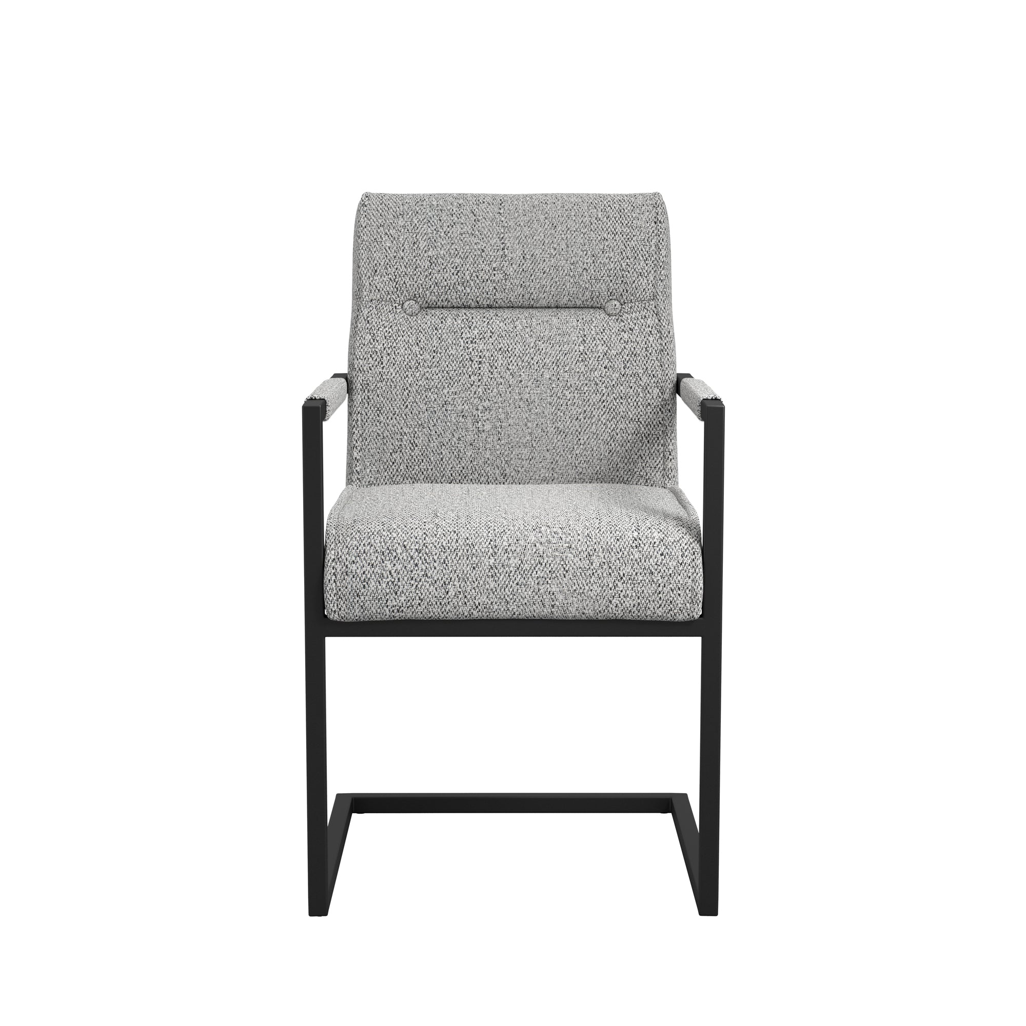 Putney Smoked Pearl / Black / Arms Dining Chair