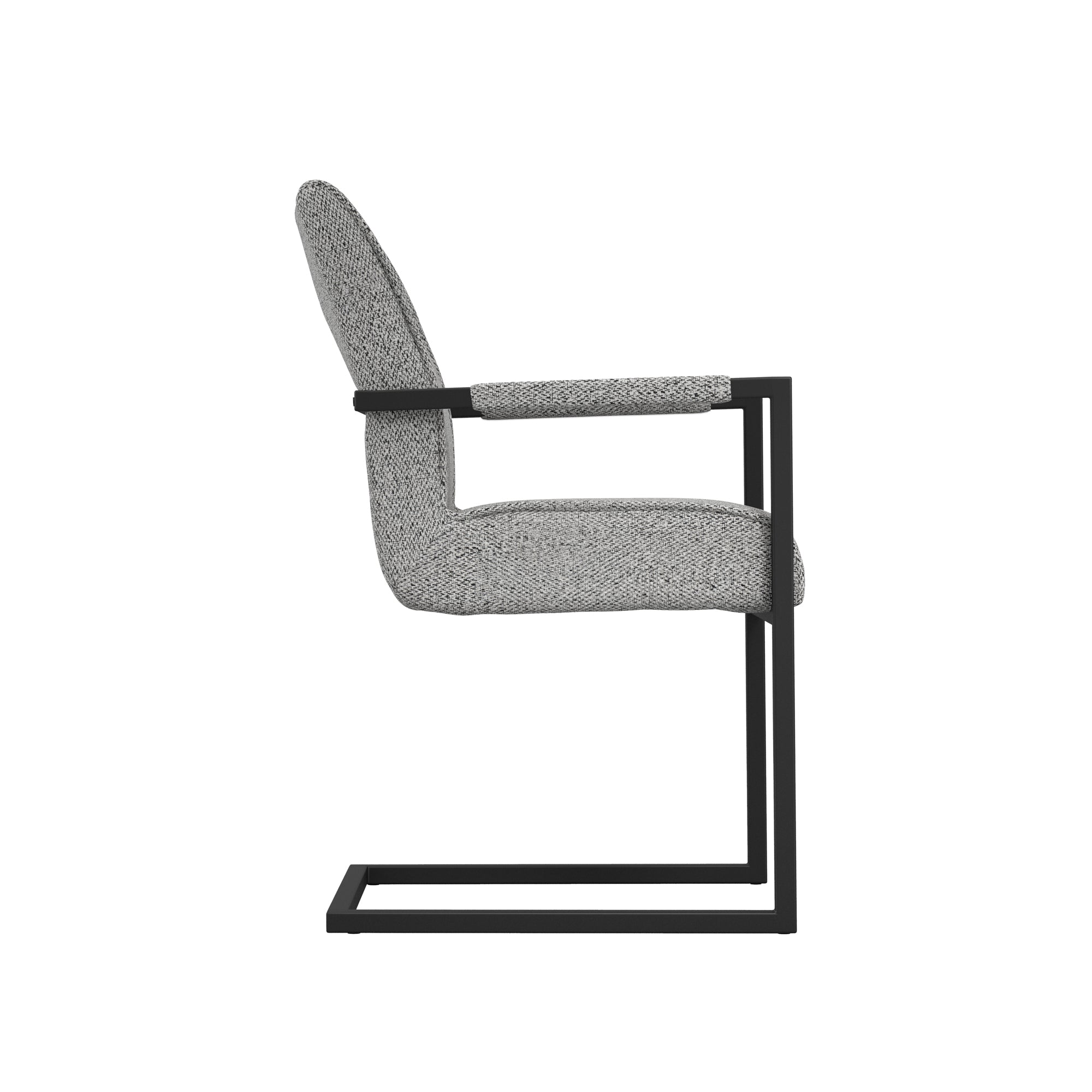 Putney Smoked Pearl / Black / Arms Dining Chair