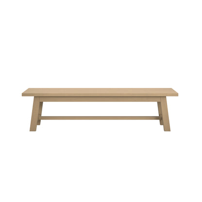 Long wooden dining bench