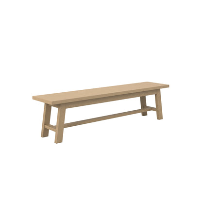 Long wooden dining bench