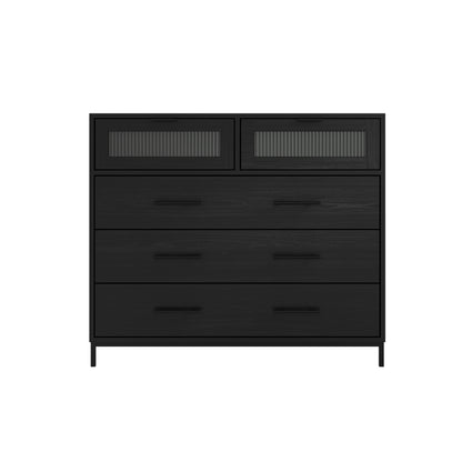 Waldorf Matte Black / Reeded Chest