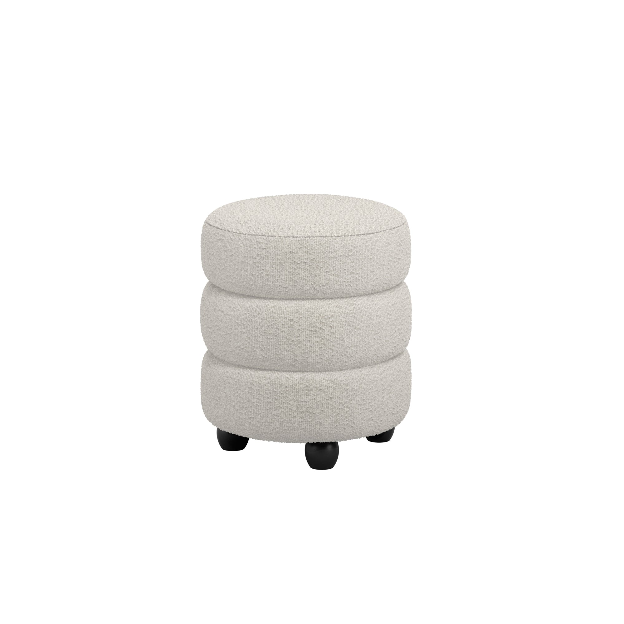 Emil Ivory / Black Pouffe