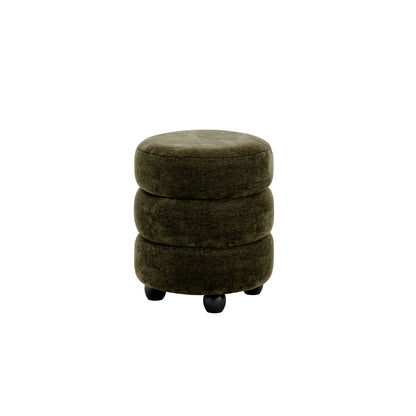 Emil Olive / Black Pouffe